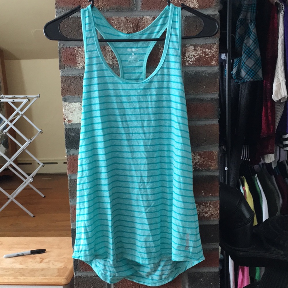 Reebok Aqua striped racerback tank